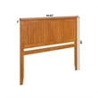 Pemberly Row Queen Coastal Solid Wood Panel Headboard in Light Toffee