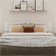 Pemberly Row Modern Solid Wood Low Profile Queen Platform Bed in White