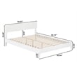 Pemberly Row Modern Solid Wood Low Profile Queen Platform Bed in White