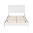 Pemberly Row Queen Solid Wood Low Profile Platform Bed in White