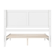 Pemberly Row Queen Solid Wood Low Profile Platform Bed in White