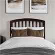 Pemberly Row Quincy Twin XL Wood Low Profile Platform Bed in Espresso