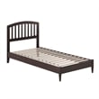 Pemberly Row Quincy Twin XL Wood Low Profile Platform Bed in Espresso