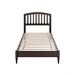 Pemberly Row Quincy Twin XL Wood Low Profile Platform Bed in Espresso