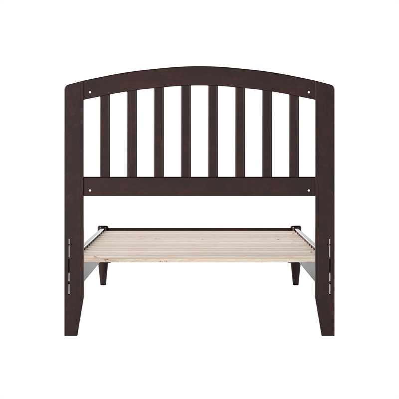 Pemberly Row Quincy Twin XL Wood Low Profile Platform Bed in Espresso