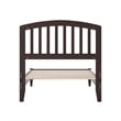 Pemberly Row Quincy Twin XL Wood Low Profile Platform Bed in Espresso