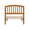 Pemberly Row Quincy Twin XL Wood Low Profile Platform Bed in Light Toffee