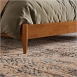 Pemberly Row Quincy Queen Wood Low Profile Platform Bed in Light Toffee