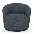 Pemberly Row Polyester Fabric 360-Degree Swivel Accent Chair Blue