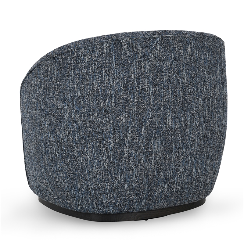 Pemberly Row Polyester Fabric 360-Degree Swivel Accent Chair Blue
