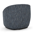 Pemberly Row Polyester Fabric 360-Degree Swivel Accent Chair Blue