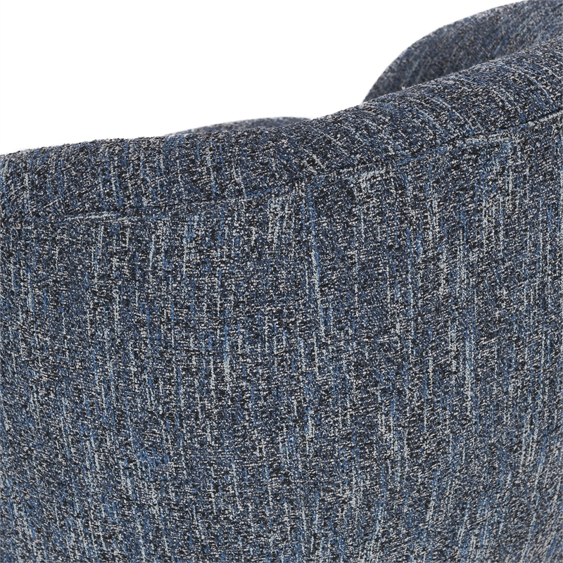 Pemberly Row Polyester Fabric 360-Degree Swivel Accent Chair Blue