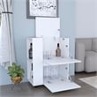 Pemberly Row Modern / Contemporary Bar Cart White Engineered Wood