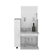 Pemberly Row Modern / Contemporary Bar Cart White Engineered Wood