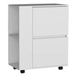 Pemberly Row Modern / Contemporary Bar Cart White Engineered Wood
