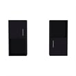 Pemberly Row Contemporary Medicine Cabinet Black Engineered Wood