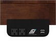 Pemberly Row Queen Wood Murphy Bed Chest w/ Mattress & Built-in Charger - Walnut