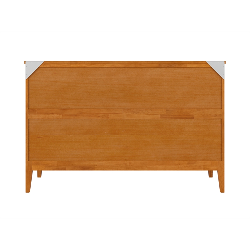 Pemberly Row Queen Murphy Bed Chest w/ Mattress & Built-in Charger in Toffee