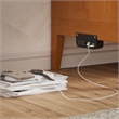 Pemberly Row Queen Murphy Bed Chest w/ Mattress & Built-in Charger in Toffee