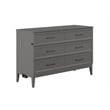 Pemberly Row Queen Wood Murphy Bed Chest with Mattress & Built-in Charger - Gray