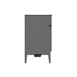 Pemberly Row Queen Wood Murphy Bed Chest with Mattress & Built-in Charger - Gray