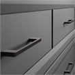 Pemberly Row Queen Wood Murphy Bed Chest with Mattress & Built-in Charger - Gray