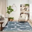 Pemberly Row Modern / Contemporary 9' x 12' Fabric Blue Area Rug