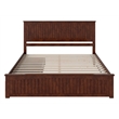Pemberly Row King Wood Platform Bed with Matching Footboard and Drawers - Walnut