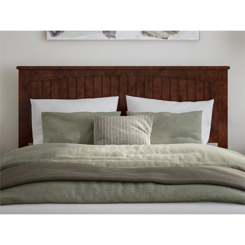 Pemberly Row King Wood Platform Bed with Matching Footboard and Drawers - Walnut