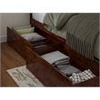 Pemberly Row King Wood Platform Bed with Matching Footboard and Drawers - Walnut