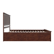 Pemberly Row King Wood Platform Bed with Matching Footboard and Drawers - Walnut