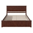 Pemberly Row King Wood Platform Bed with Matching Footboard and Drawers - Walnut