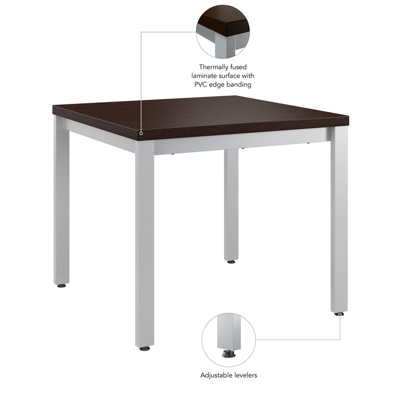 Pemberly Row Waiting Room End Table in Mocha Cherry - Engineered Wood