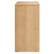 Pemberly Row Modern 2-Door Arched Door Storage Cabinet in Oak