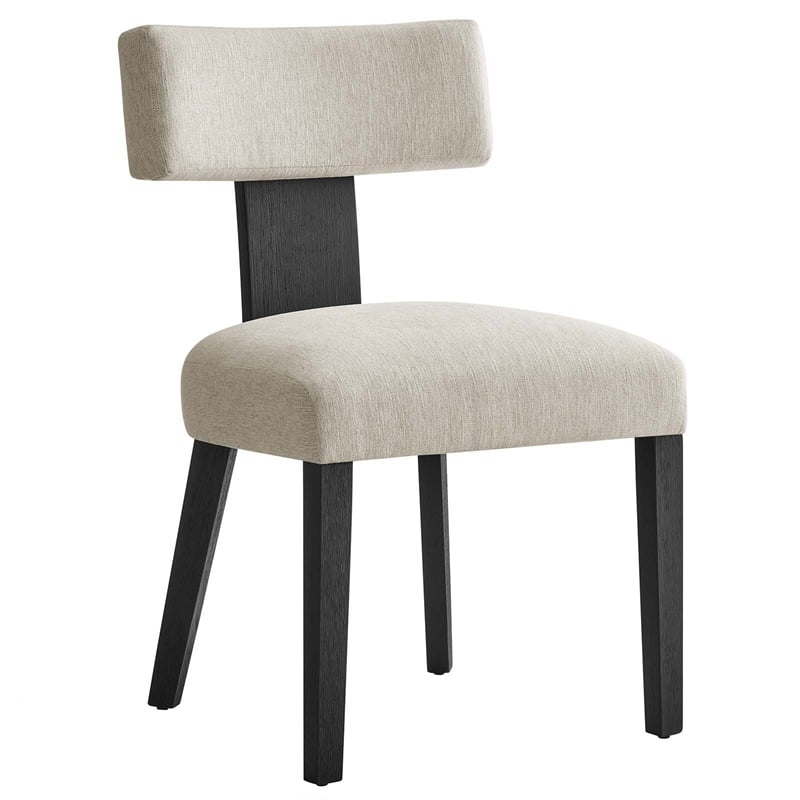 Pemberly Row Dining Chairs - Set of 2 in Heathered Weave Ivory Black
