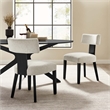 Pemberly Row Dining Chairs - Set of 2 in Heathered Weave Ivory Black