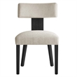 Pemberly Row Dining Chairs - Set of 2 in Heathered Weave Ivory Black