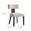Pemberly Row Dining Chairs - Set of 2 in Heathered Weave Ivory Black
