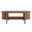 Pemberly Row Modern / Contemporary Wood Coffee Table in Walnut