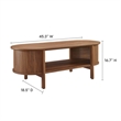 Pemberly Row Modern / Contemporary Wood Coffee Table in Walnut