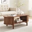Pemberly Row Modern / Contemporary Wood Coffee Table in Walnut
