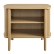 Pemberly Row Modern / Contemporary Wood Open Nightstand in Oak