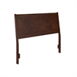 Pemberly Row Modern Full Solid Wood Panel Headboard in Walnut