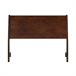 Pemberly Row Modern Full Solid Wood Panel Headboard in Walnut