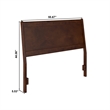 Pemberly Row Modern Full Solid Wood Panel Headboard in Walnut