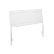 Pemberly Row Modern Queen Solid Wood Panel Headboard in White