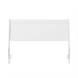 Pemberly Row Modern Queen Solid Wood Panel Headboard in White