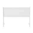 Pemberly Row Modern Queen Solid Wood Panel Headboard in White