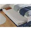 Pemberly Row Twin Solid Wood Panel Platform Bed with Twin Trundle in White