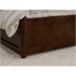 Pemberly Row Queen Solid Wood Panel Platform Bed with Twin XL Trundle in Walnut